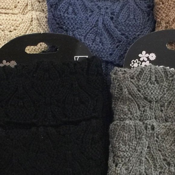 Knit leg warmers/boot cuffs-Brown - Picture 5 of 6